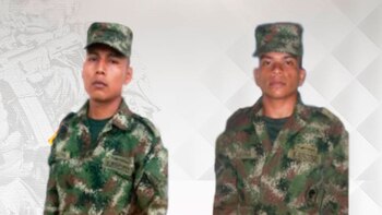 Los soldados Gustavo Anacona Acosta