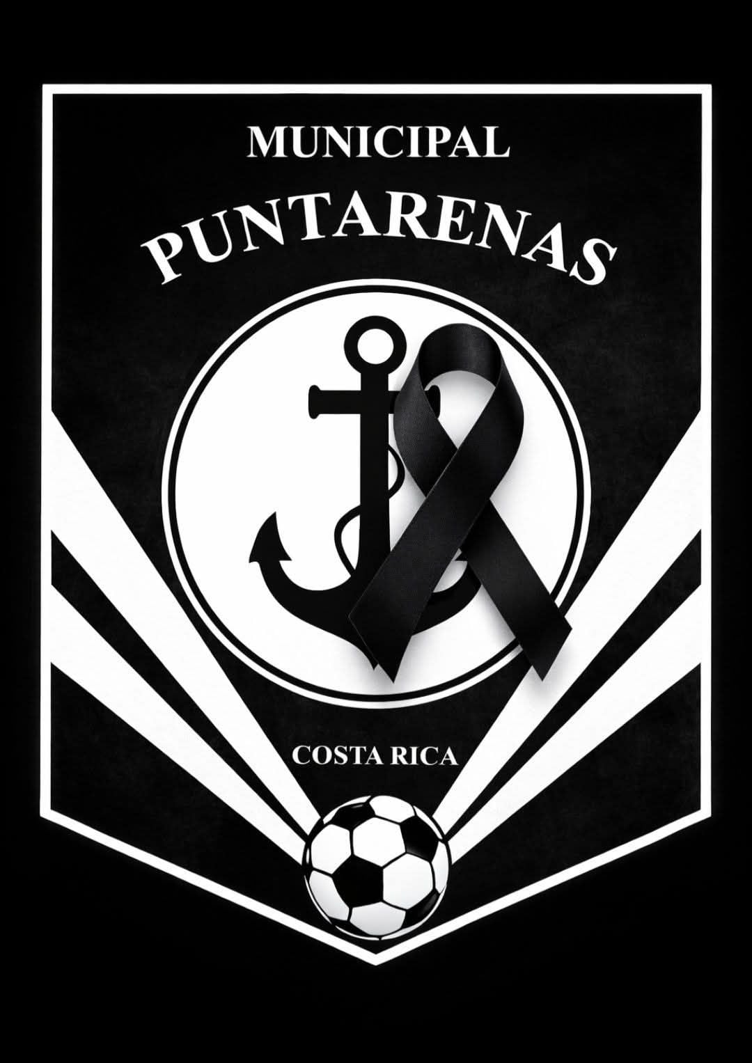 En la página de Facebook del equipo municipal Puntarenas se publicó un mensaje de luto, y se confirmó la muerte de un miembro del equipo, sin dar más detalles. Foto cortesía redes sociales.