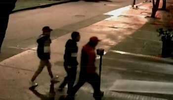 Los tres delincuentes minutos antes