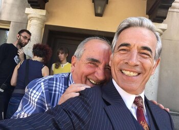 Imanol Arias y su padre,