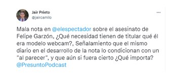 Cuestionamiento a los medios sobre