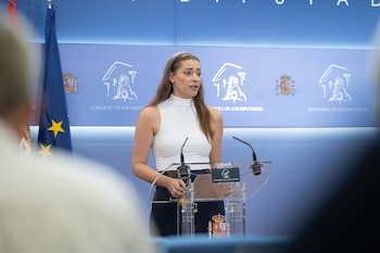 01/09/2026 La portavoz del PP en el Congreso, Ester Muñoz, durante una rueda de prensa en el Congreso de los Diputados, a 1 de septiembre de 2026, en Madrid (España).
POLITICA
Jesús Hellín - Europa Press