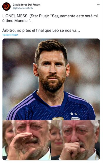 Reacciones Messi último Mundial Qatar