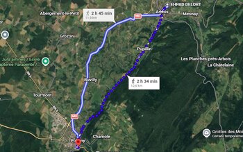 El cuerpo de la mujer se encontró en Poligny, a unos 10 kilómetros de la residencia de ancianos en la que vivía (Captura de Google Maps)