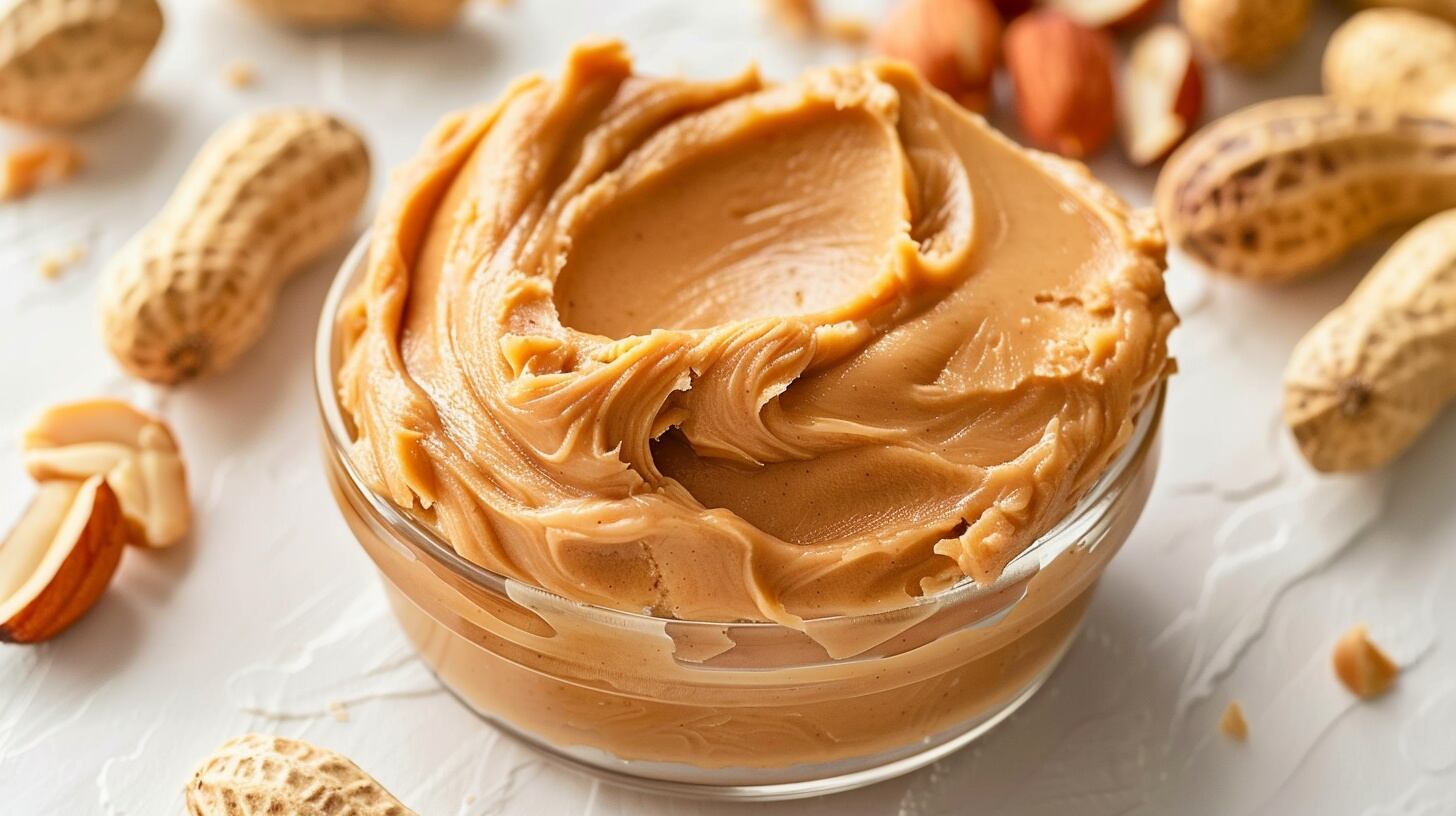 La mantequilla de maní es una excelente fuente de proteínas, ofreciendo alrededor de 7-8 gramos por cada dos cucharadas (Imagen Ilustrativa Infobae)