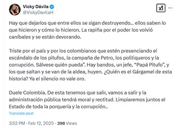 Dávila expresó su preocupación por
