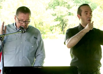 El presidente Rodrigo Chaves realizó los anuncios durante una actividad en Peralta de Turrialba, Cartago. Cortesía: Captura video redes sociales Presidencia de la República