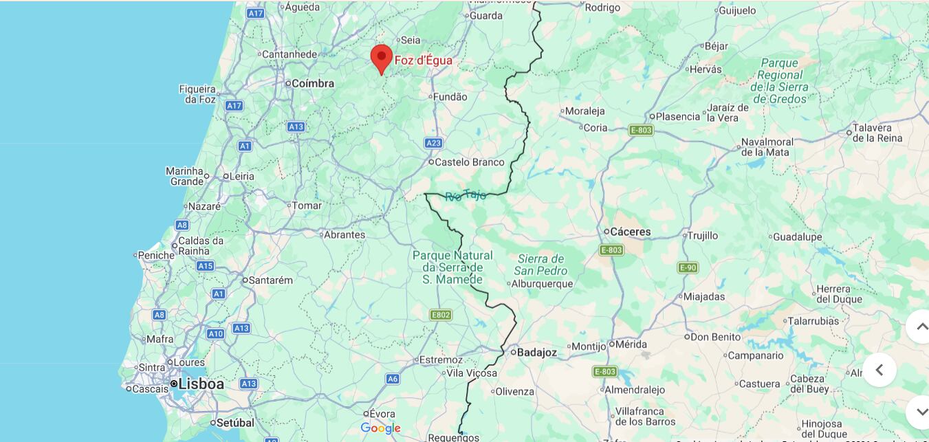 Mapa Portugal para localizar Foz d