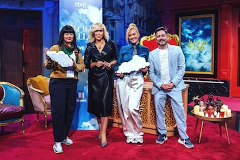 Henar Álvarez en la presentación de la nueva temporada de 'Al cielo con ella' (RTVE).