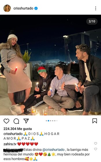 Post en Instagram de Cristina