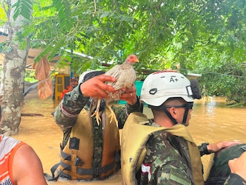 Organismos de socorro y autoridades locales trabajan de manera conjunta para atender a las familias damnificadas-crédito @COL_EJERCITO/X