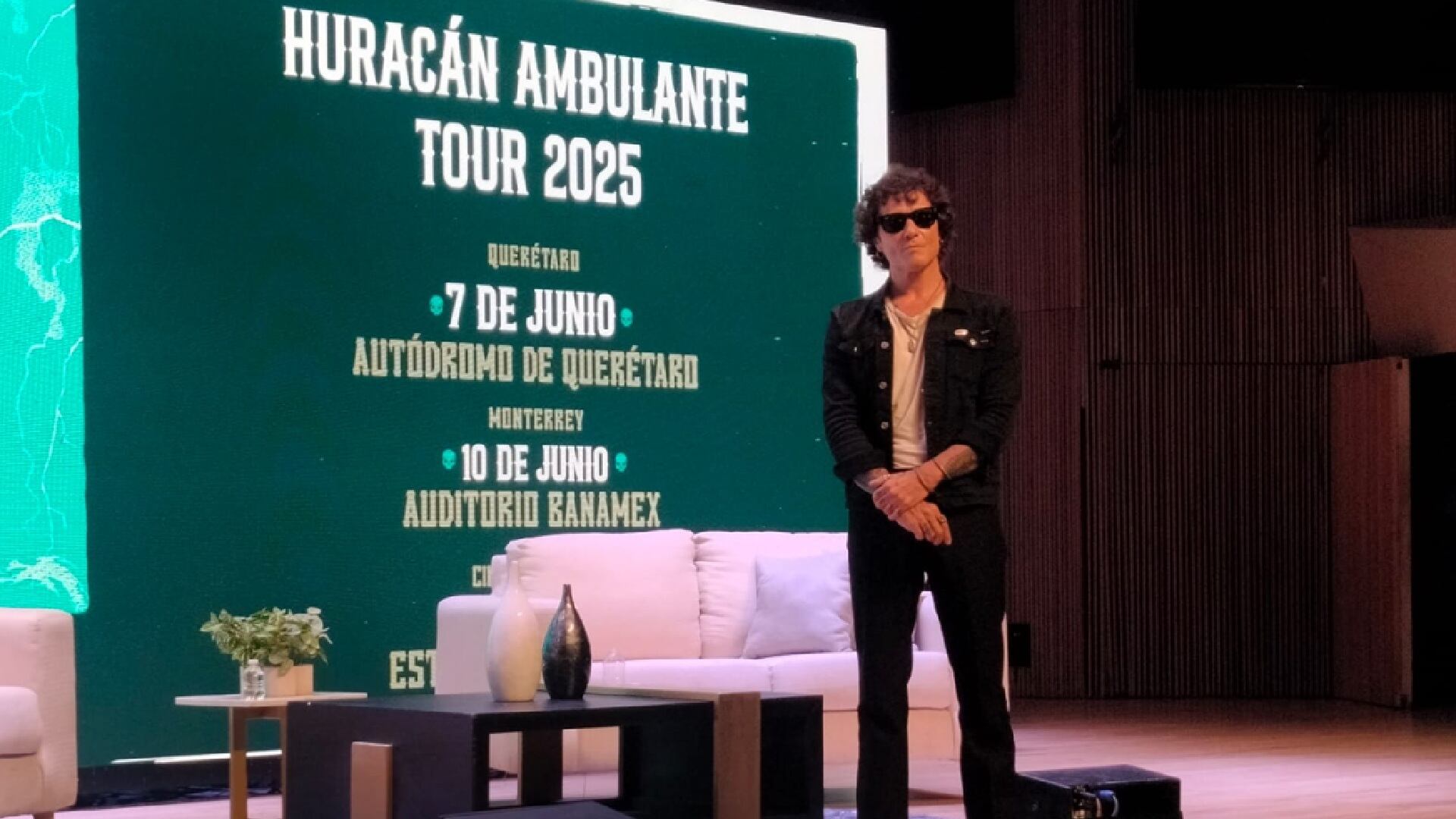 Enrique Bunbury en la presentación de su gira. (Jorge Contreras/Infobae México)