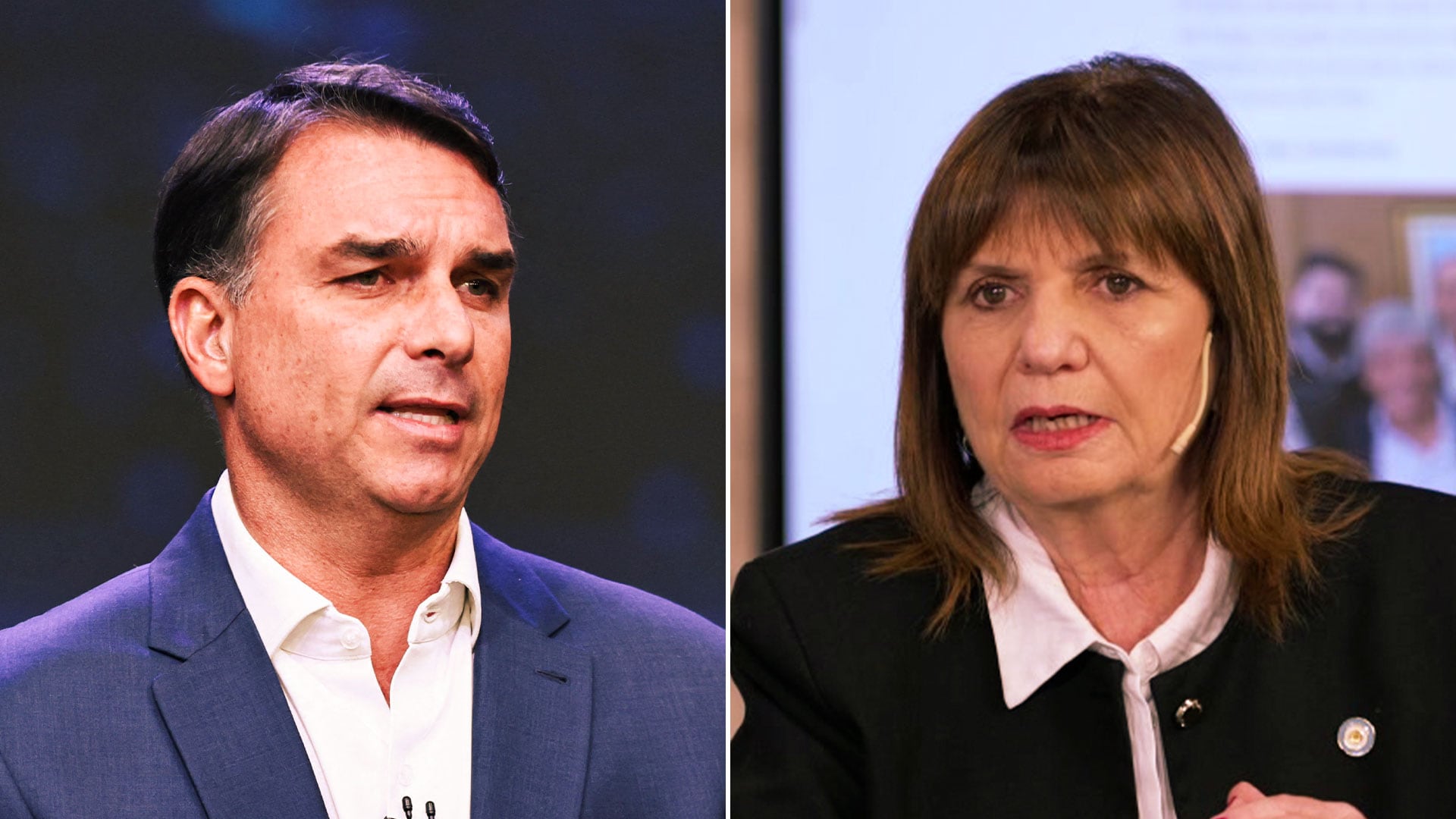 Flavio Bolsonaro le pidió a Patricia Bullrich un video de apoyo a días del balotaje en Brasil