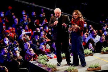 Luiz Inacio Lula da Silva y su esposa Rosangela Silva