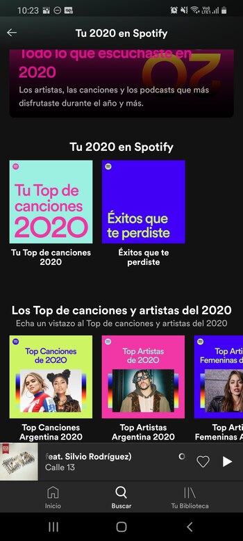 Spotify wrapped 2020 te ofrece