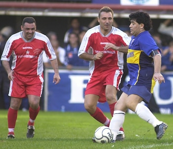 Diego junto a Stoichkov