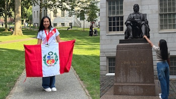 Yanhira Montalvo, de 18 años, fue admitida en Dartmouth College, UC Berkeley y Arizona State University. (Composición: Infobae)