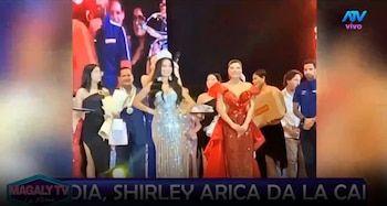 Milett Figueroa recibe duras críticas luego de equivocarse en la elección de la reina del Miss Morropón. Captura: Magaly TV La Firme.