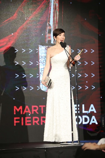 Cristina Pérez con su estatuilla