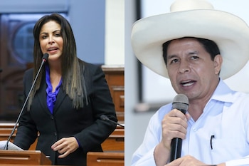 Patricia Chirinos y Pedro Castillo.