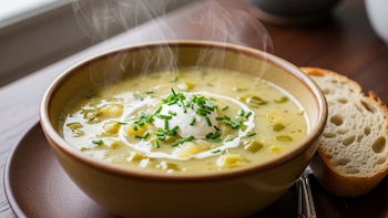 Receta de sopa de puerros y papas, rápida y fácil