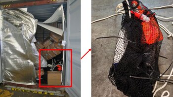 Los 318 kg. de cocaína iban entre cajas que contenían malvaviscos, según las autoridades. (Hong Kong Customs)