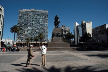 La Plaza Independencia en Montevideo