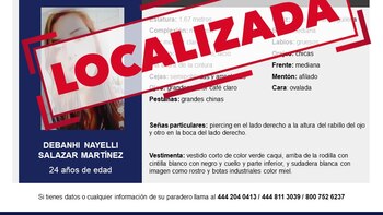 Apareció Debanhi Nayelli, la joven