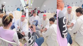 El Arzobispo de Bogotá lavó los pies a mujeres trans y trabajadoras sexuales durante el Jueves Santo