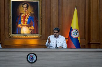 Nicolás Maduro en el palacio