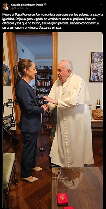 Tweet de la presidente de