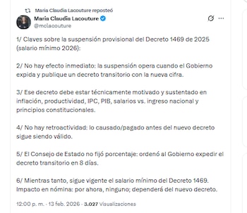 María Claudia Lacouture recordó que