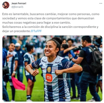 Jean Ferrari usó su cuenta