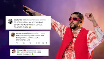 Reacción de los fans tras regreso de Bad Bunny a Perú. Foto: Twitter