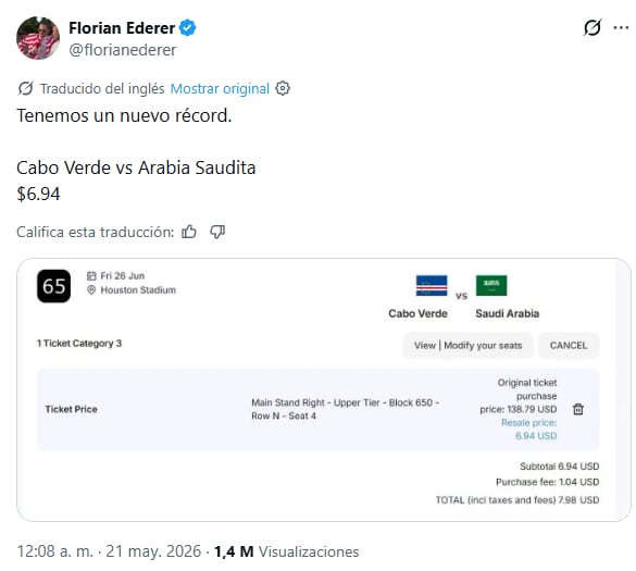 La publicación que se viralizó en las redes sociales
