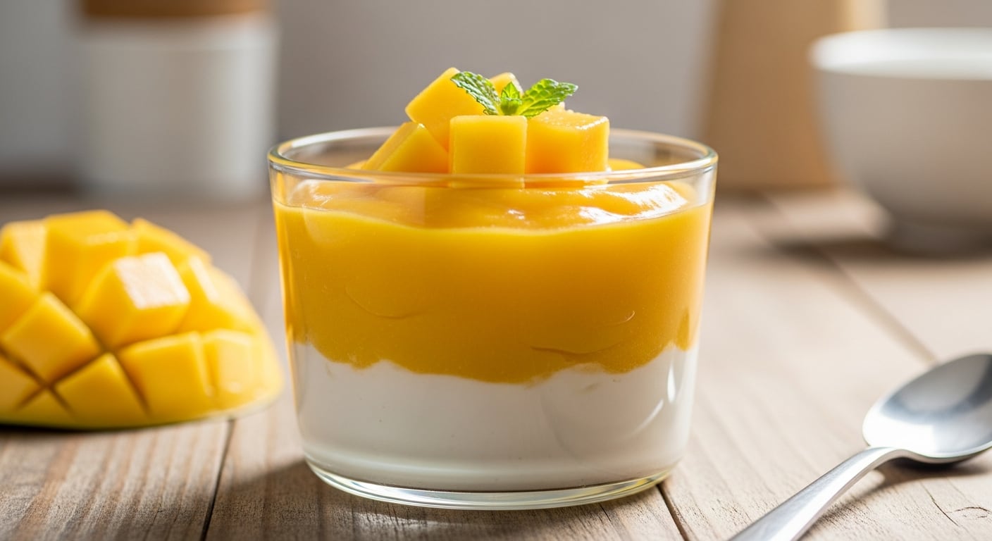 Postre de mango bajo en azúcar: una opción fresca, cremosa y fácil para disfrutar en casa