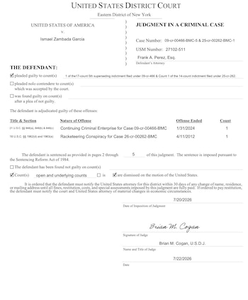 No hay vuelta atrás: el documento oficial de la cadena perpetua de "El Mayo" Zambada ya salió del tribunal federal de Brooklyn. Especial