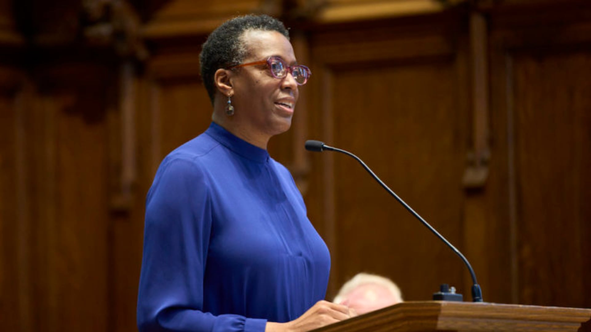 Jueza Sharon Johnson Coleman, a cargo del proceso contra Ovidio Guzmán en Illinois. (Universidad de Washington en San Luis)