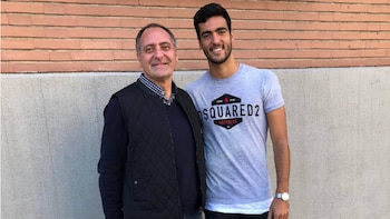 Mikel Merino y su padre, Ángel Miguel. (Instagram/Mikel Merino)
