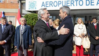 El abrazo entre el presidente