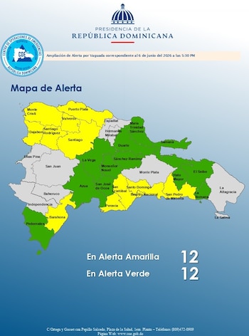 El COE elevó la alarma para 12 provincias y mantiene otras 12 bajo alerta verde por las condiciones atmosféricas adversas. (Foto cortesía COE)