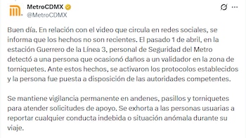 (Crédito: Metro CDMX)