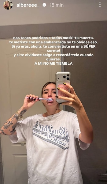 Albere, amiga de La Joaqui, acusó a Tuli Acosta de mentir y de haberse metido con una mujer embarazada