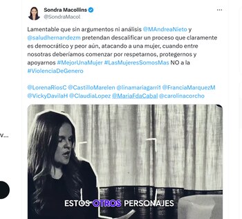 La precandidata pidió el apoyo