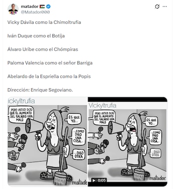 La caricatura difundida por ‘Matador’