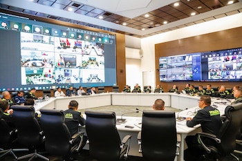 Dispositivo de seguridad por parte de la Policía Nacional en la jornada del 1 de mayo de 2026 - crédito Ponal