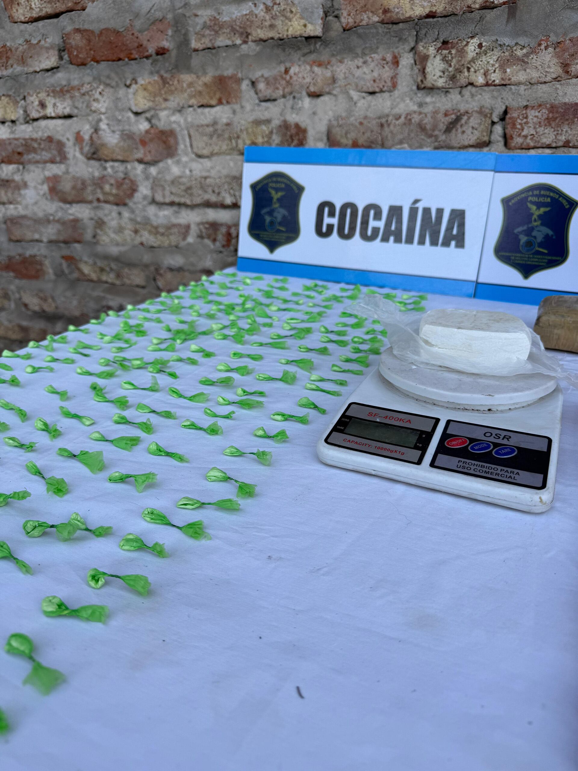 Envoltorios de cocaína secuestrados