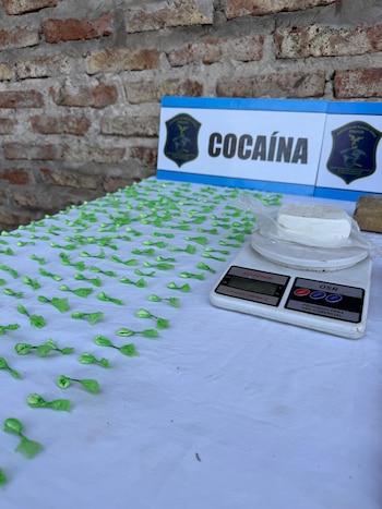 Envoltorios de cocaína secuestrados