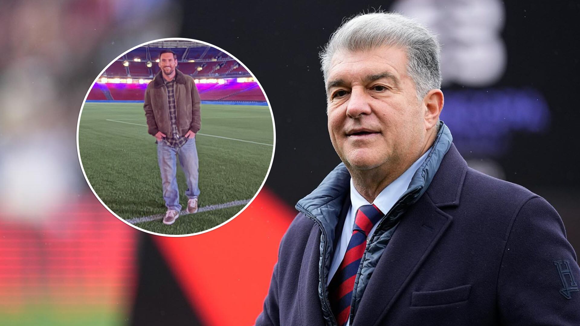 Laporta dijo que la visita de Messi al Camp Nou fue un acto de