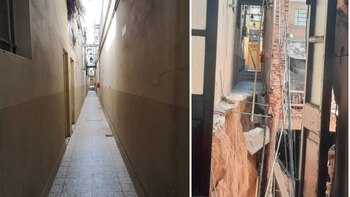 El pasillo de entrada al